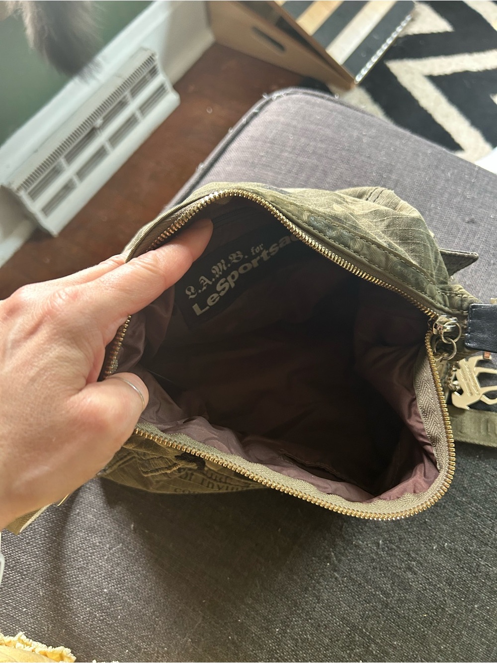 L.A.M.B. by Gwen Stefani Camo Canvas Shoulder Bag - Picture 8 of 10